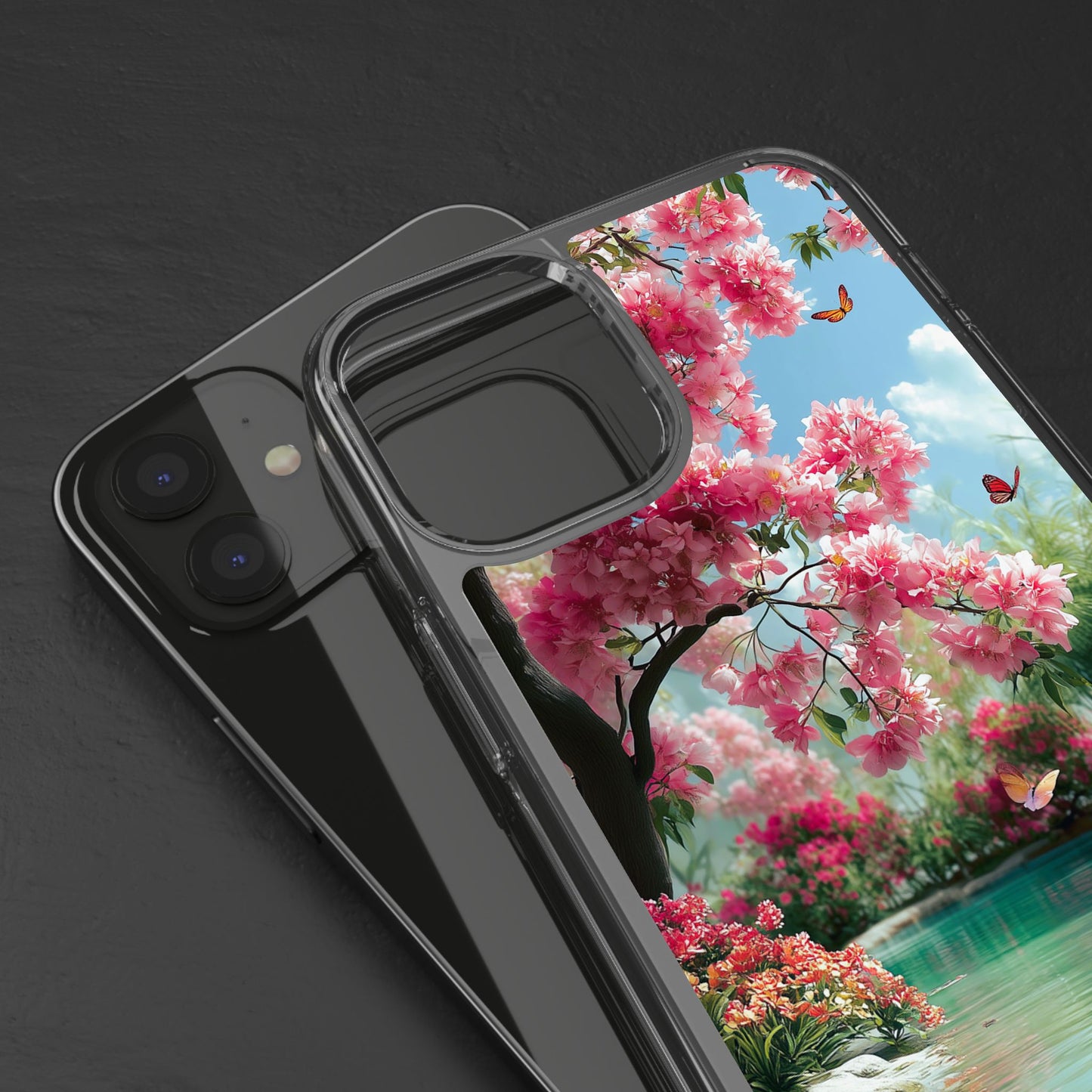 Enchanted Blossom Tree Clear iPhone Case – Boho Floral Nature Design