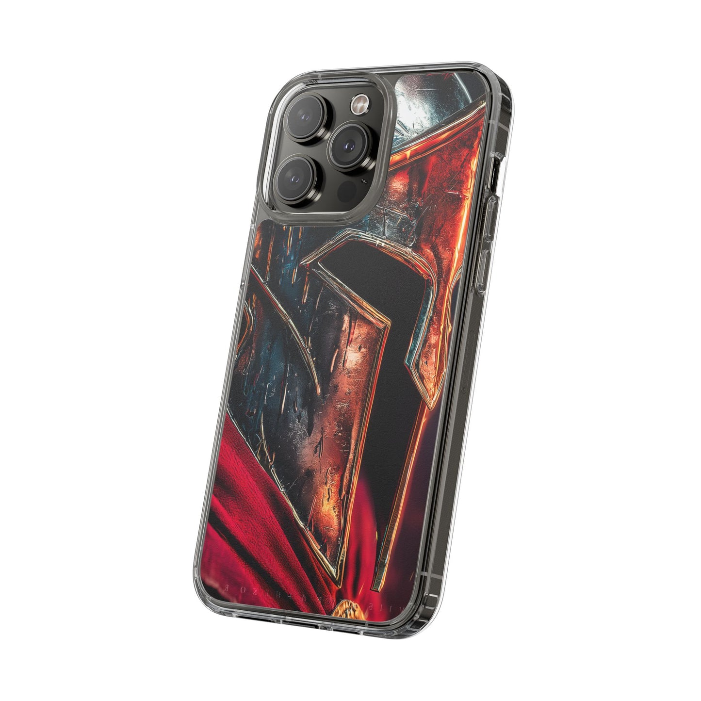 Battle Ready Clear Phone Case - Heroic Spartan Design