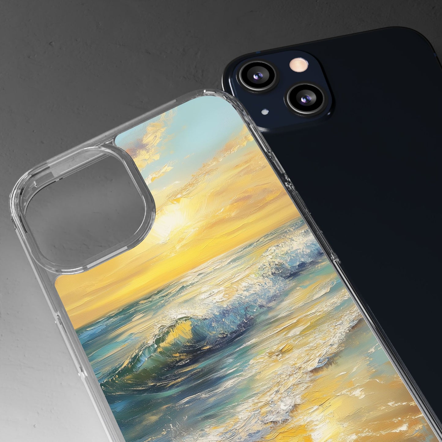 Ocean Sunset Clear iPhone Case – Radiant Coastal Glow with Vibrant Horizon Hues