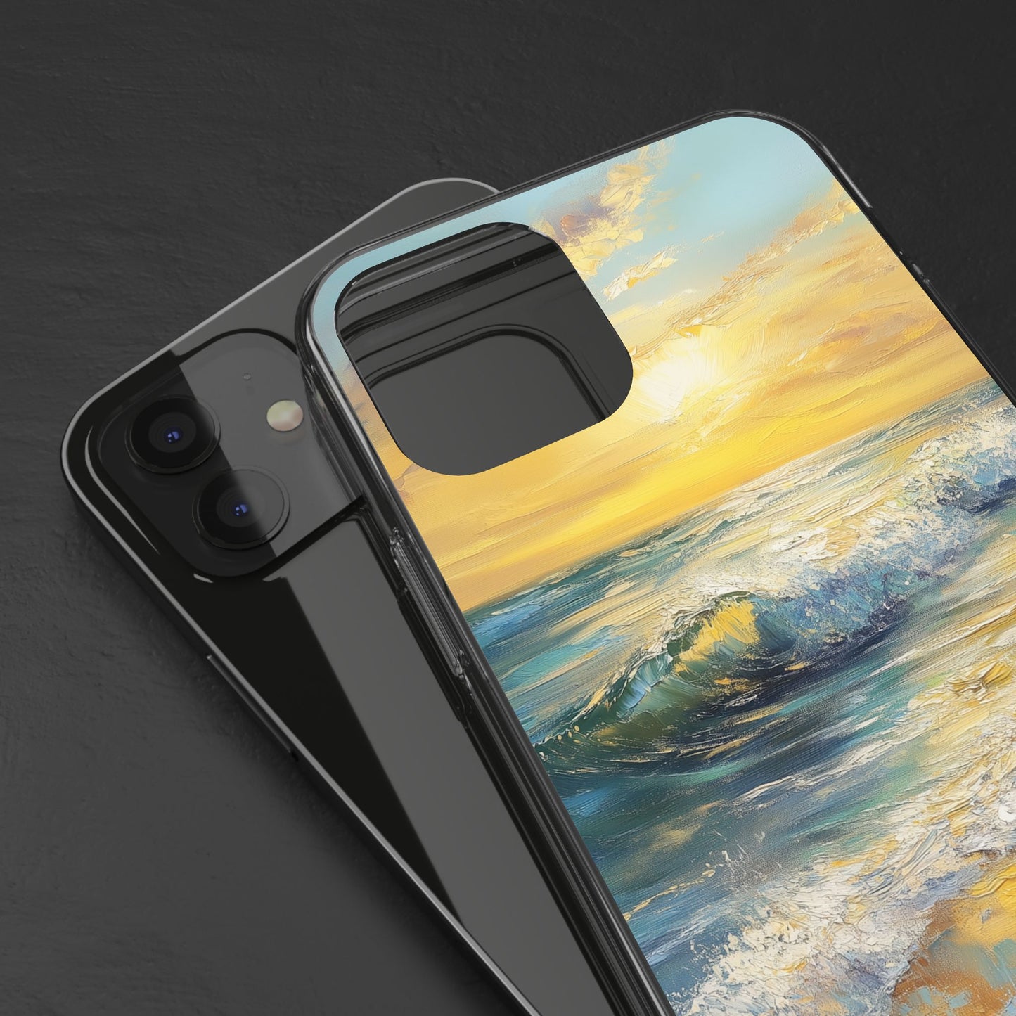 Ocean Sunset Clear iPhone Case – Radiant Coastal Glow with Vibrant Horizon Hues