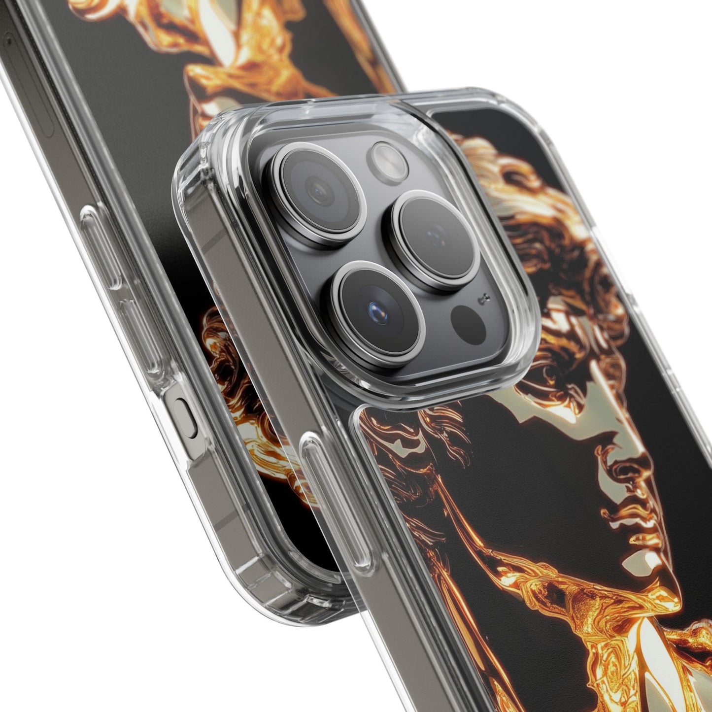 Gold David Sculpture Phone Case – Renaissance Inspired Luxury Art Design