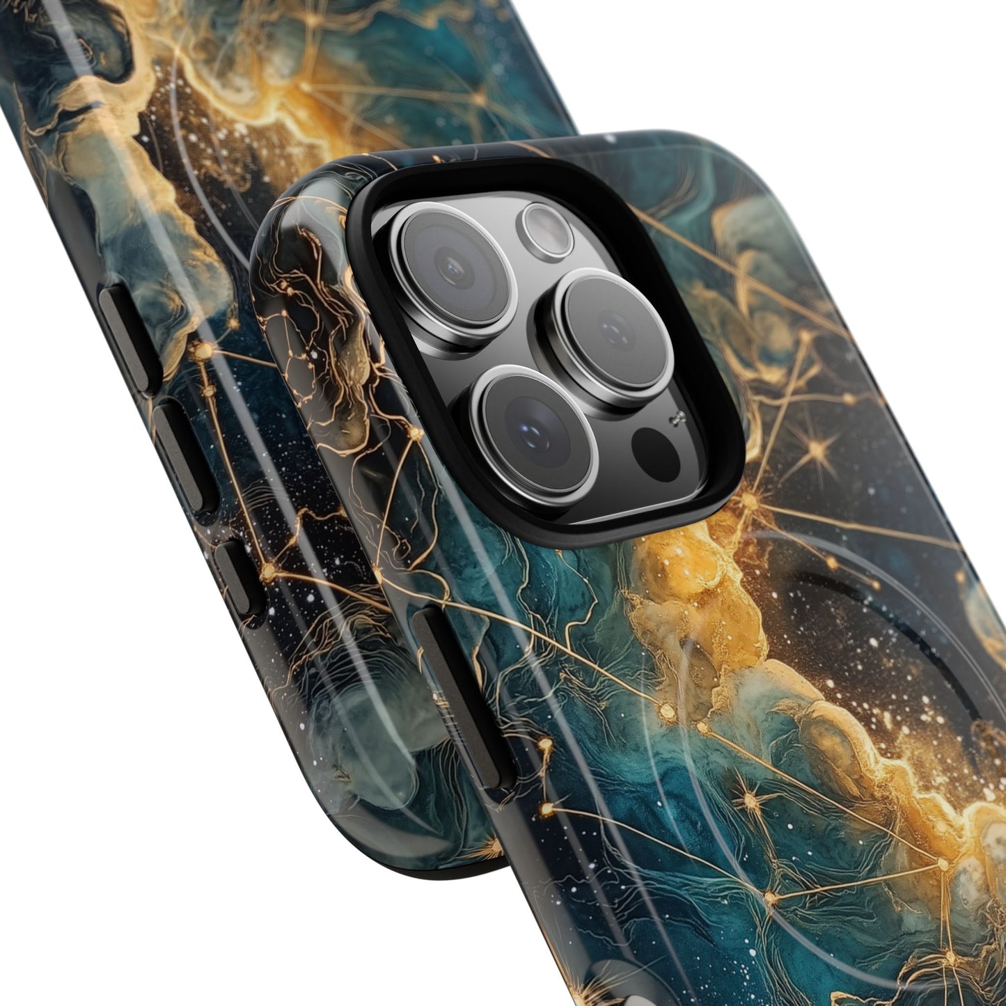 Cosmic Tough Magnetic iPhone Case - Nebula Design, Durable Protection