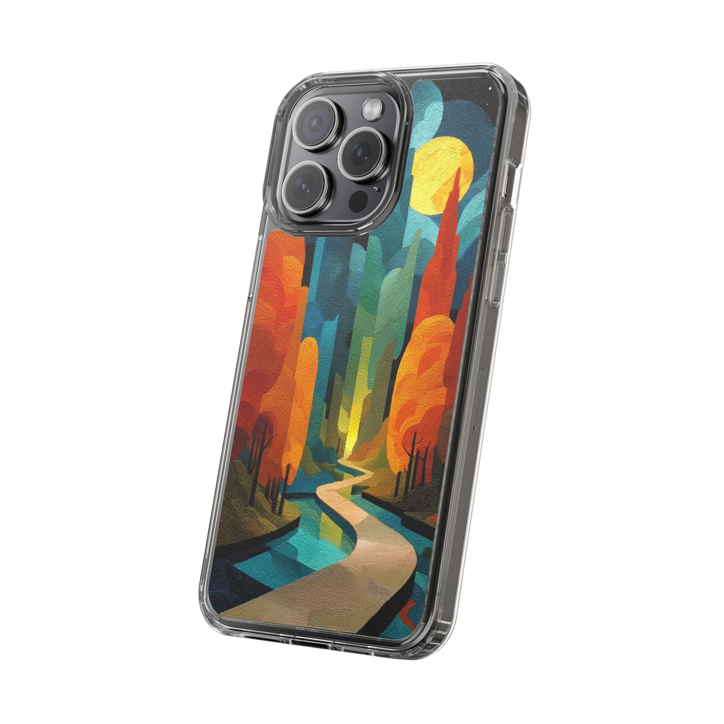 Vibrant Deep Art Landscape Phone Case - Clear Protective Cover for Nature Lovers