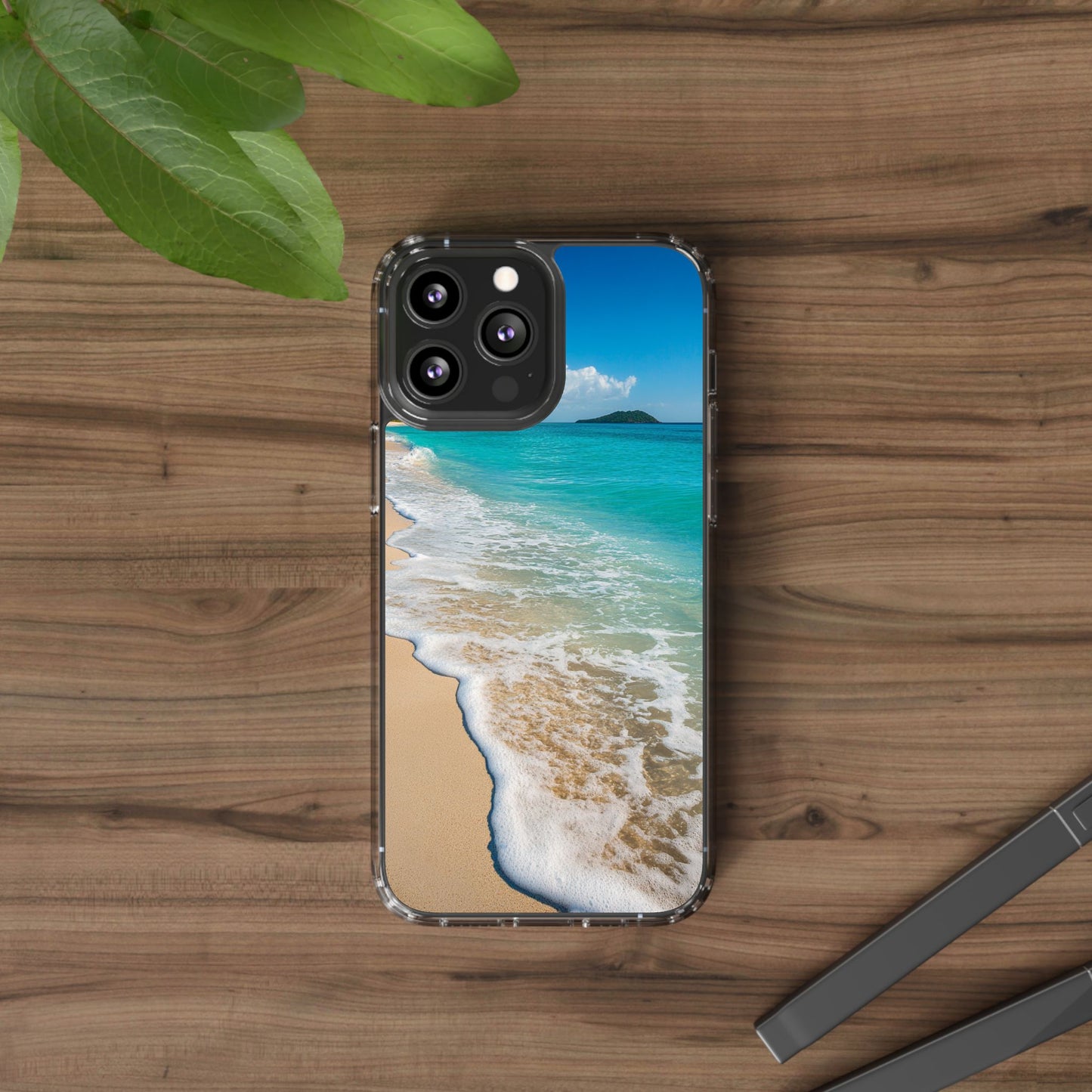 Beach Paradise Clear iPhone Case - Summer Vibe Ocean Design