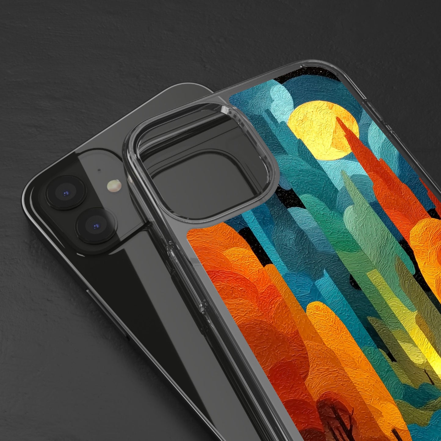 Vibrant Deep Art Landscape Phone Case - Clear Protective Cover for Nature Lovers