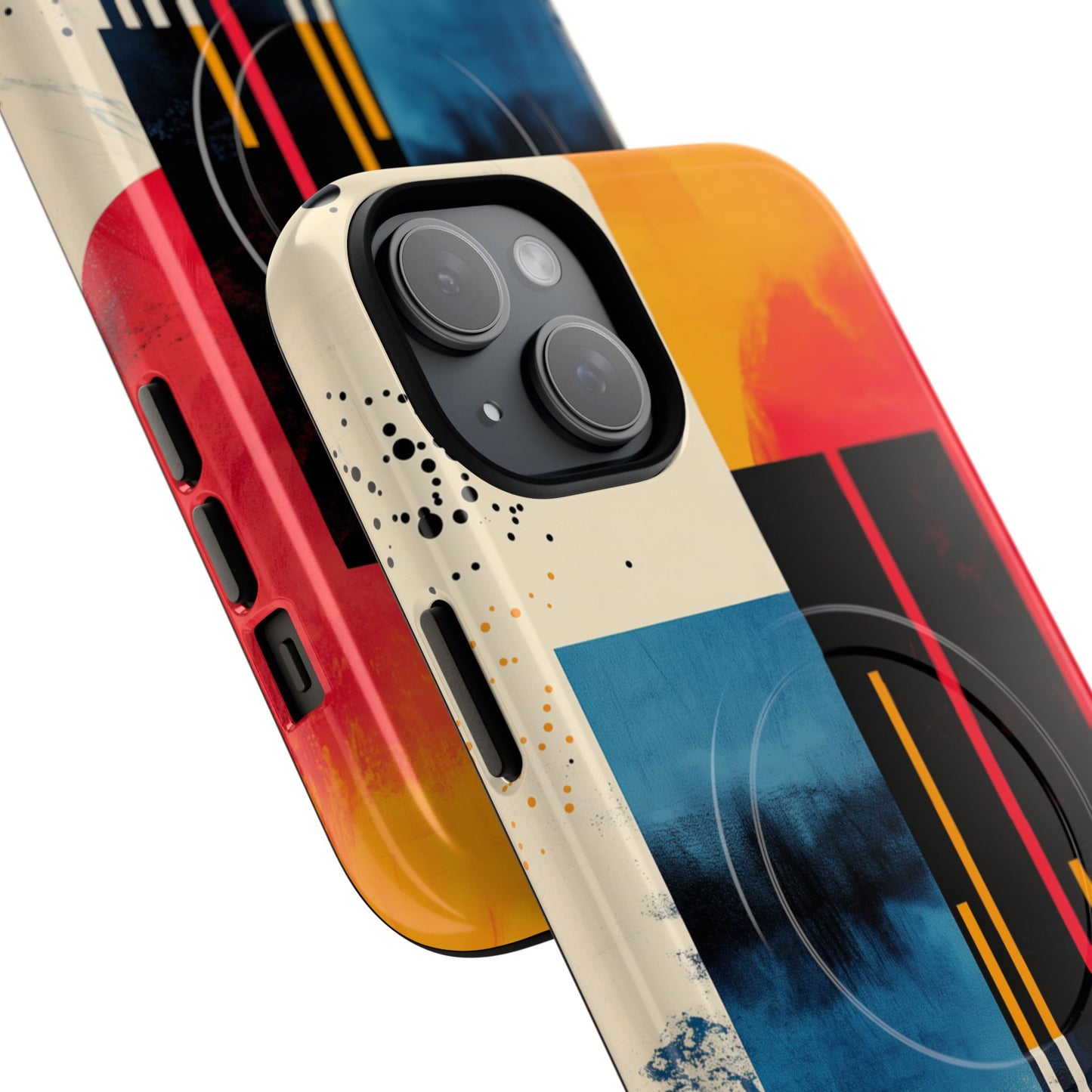 Abstract Tough Magnetic Phone Case - Colorful Geometric Design