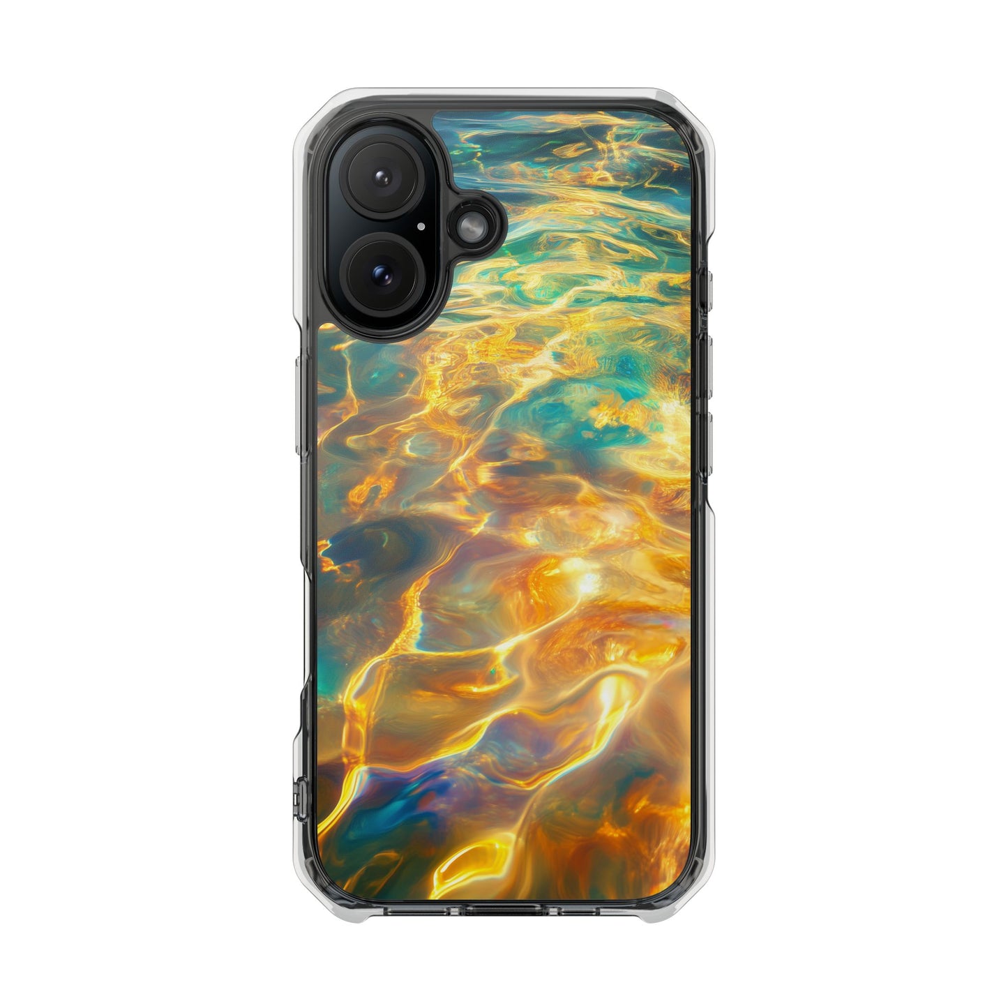 Golden Tides Magnetic Clear Impact iPhone Case