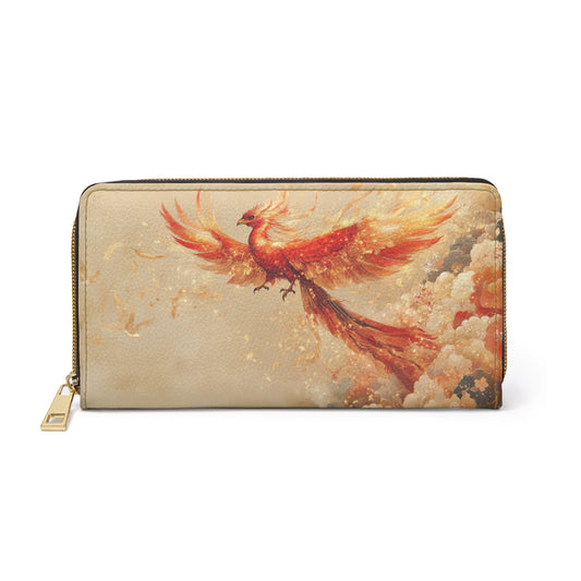 Phoenix Rising Cell Phone Clutch Wallet - Elegant Design for Everyday Use