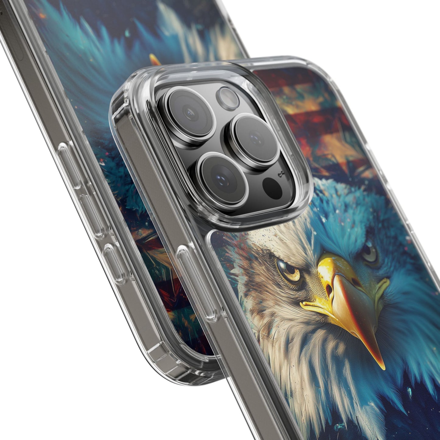 USA Eagle Design Clear Phone Case - Patriotic and Stylish