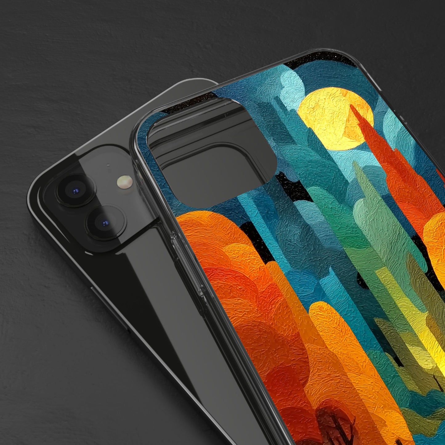Vibrant Deep Art Landscape Phone Case - Clear Protective Cover for Nature Lovers