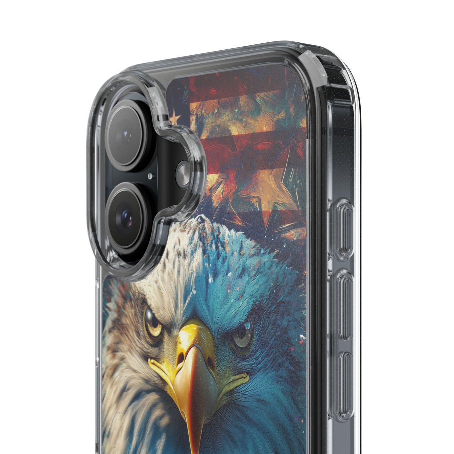 USA Eagle Design Clear Phone Case - Patriotic and Stylish
