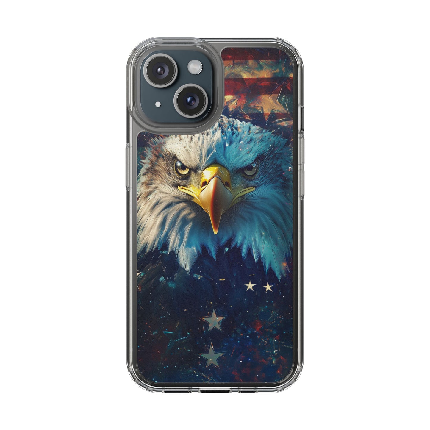 USA Eagle Design Clear Phone Case - Patriotic and Stylish