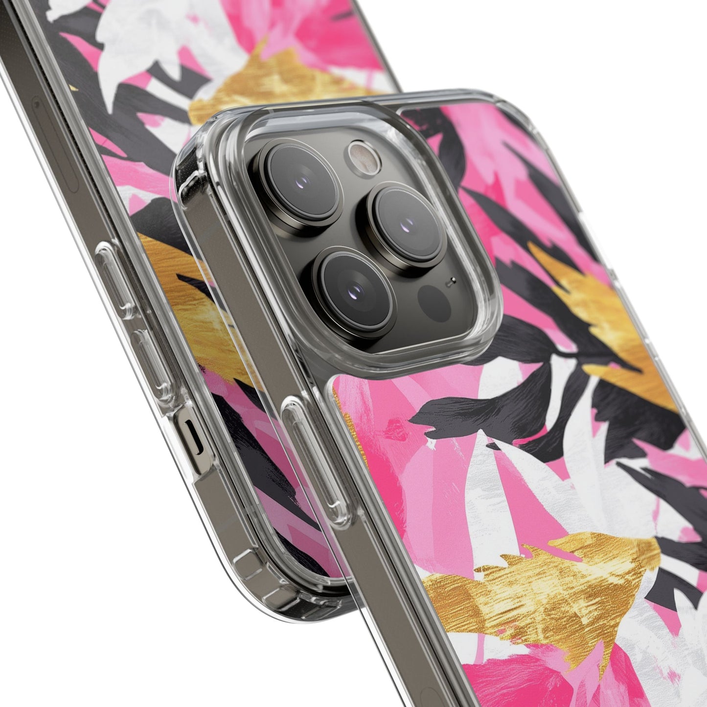 Floral Clear iPhone Case - Stylish Protection with Colorful Design