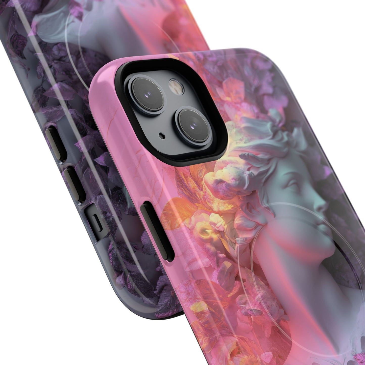 Artistic Tough Magnetic iPhone Case - Floral Goddess Design