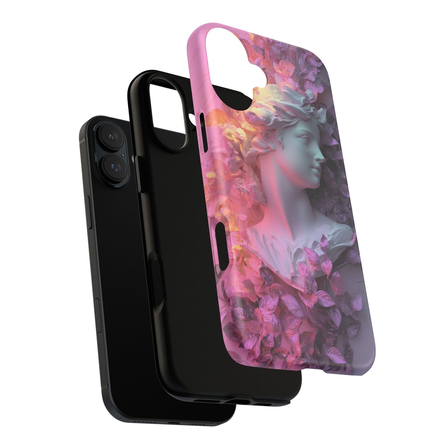 Artistic Tough Magnetic iPhone Case - Floral Goddess Design