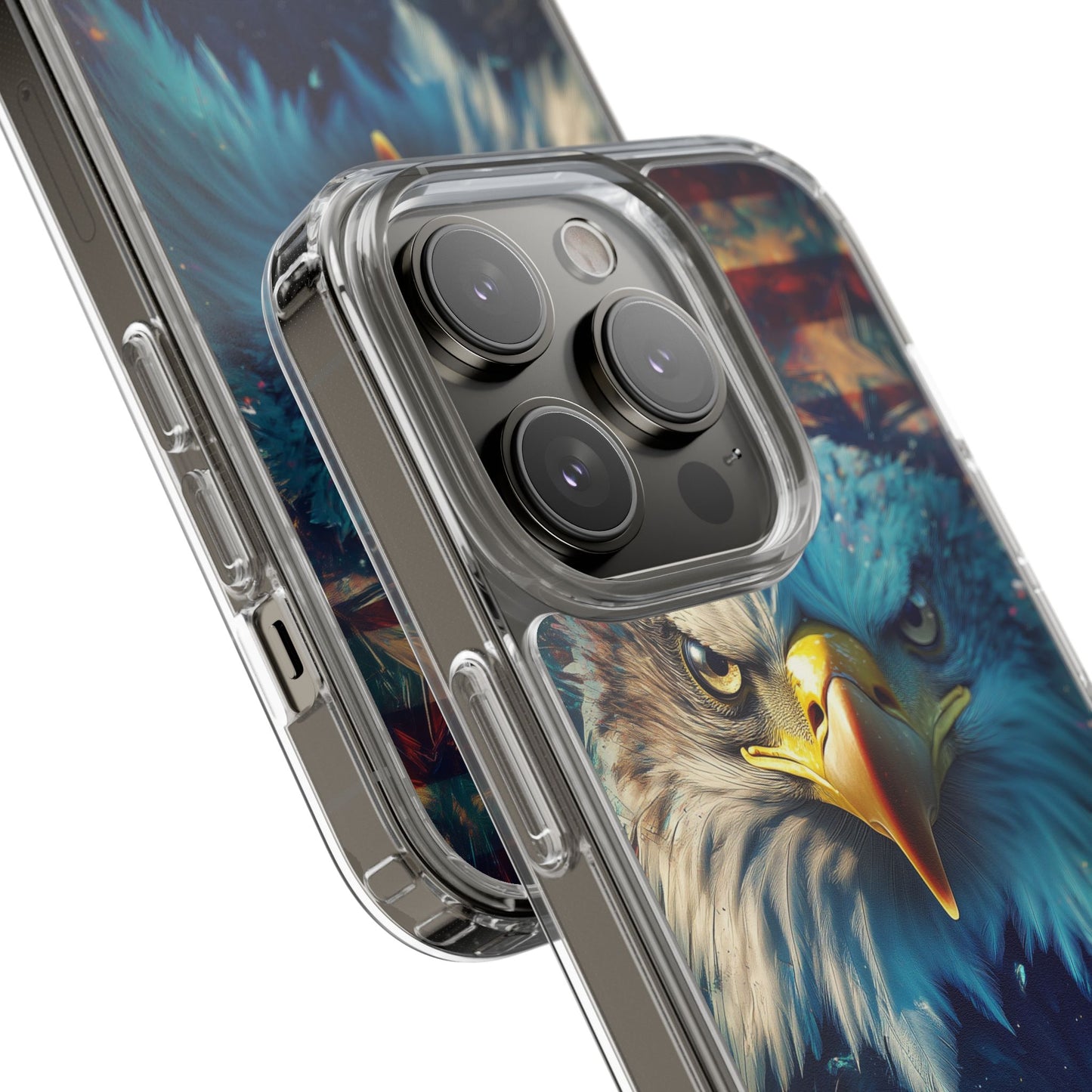 USA Eagle Design Clear Phone Case - Patriotic and Stylish