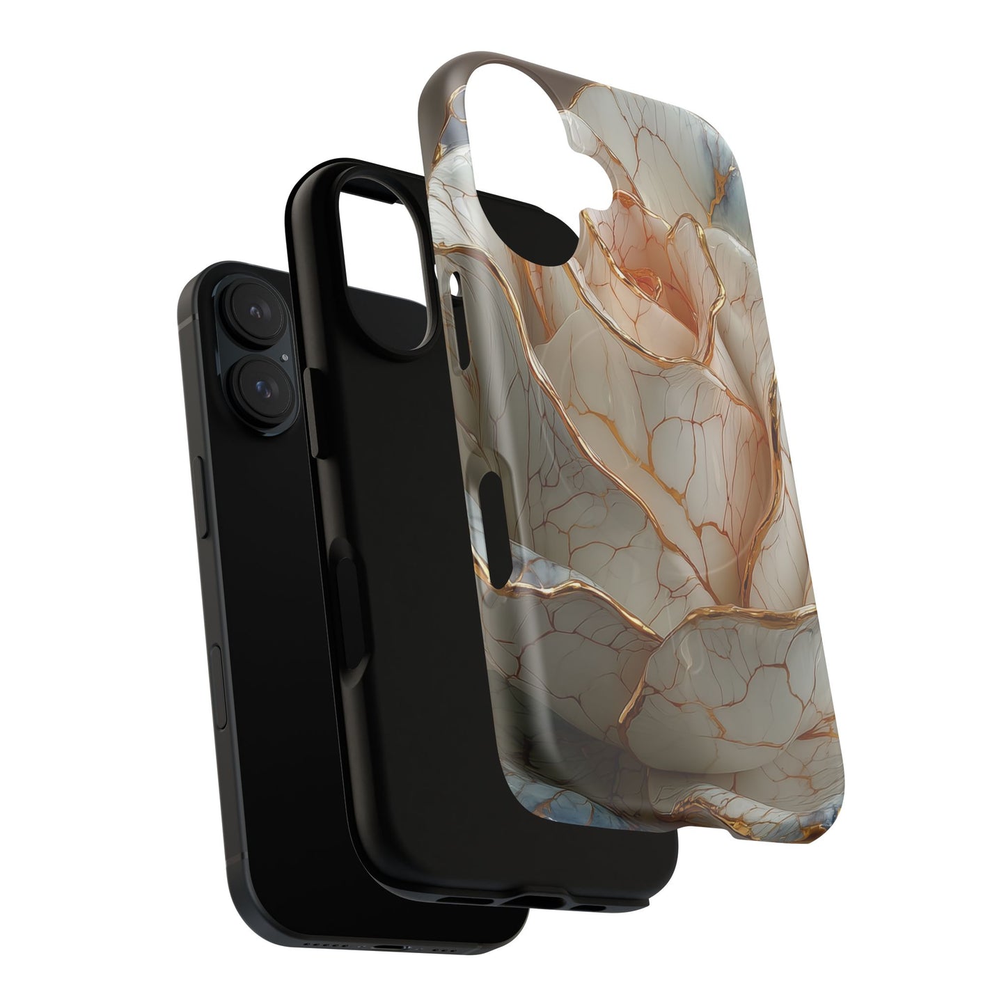 Elegant Rose iPhone Case - Tough Magnetic Design for Stylish Protection