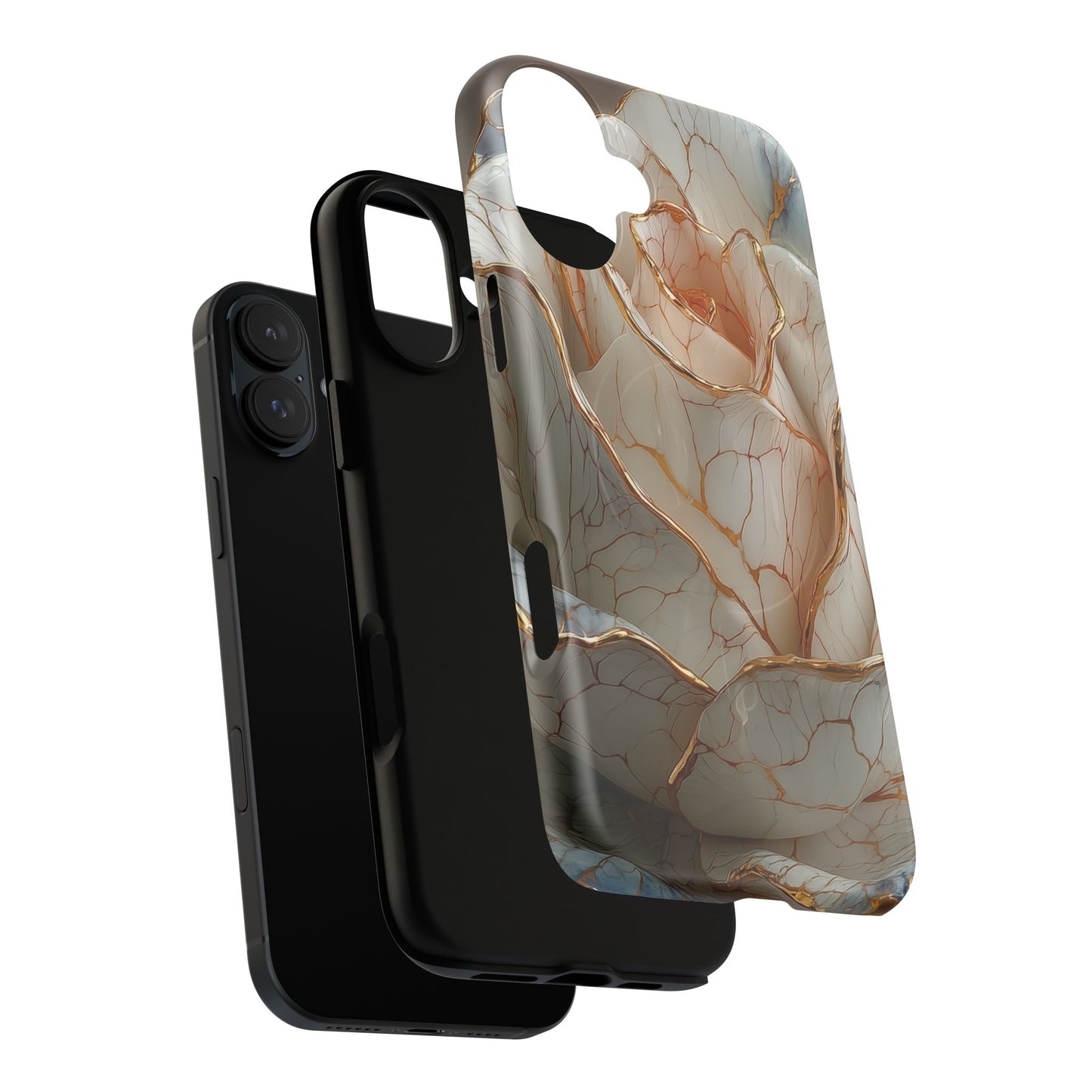Elegant Rose iPhone Case - Tough Magnetic Design for Stylish Protection