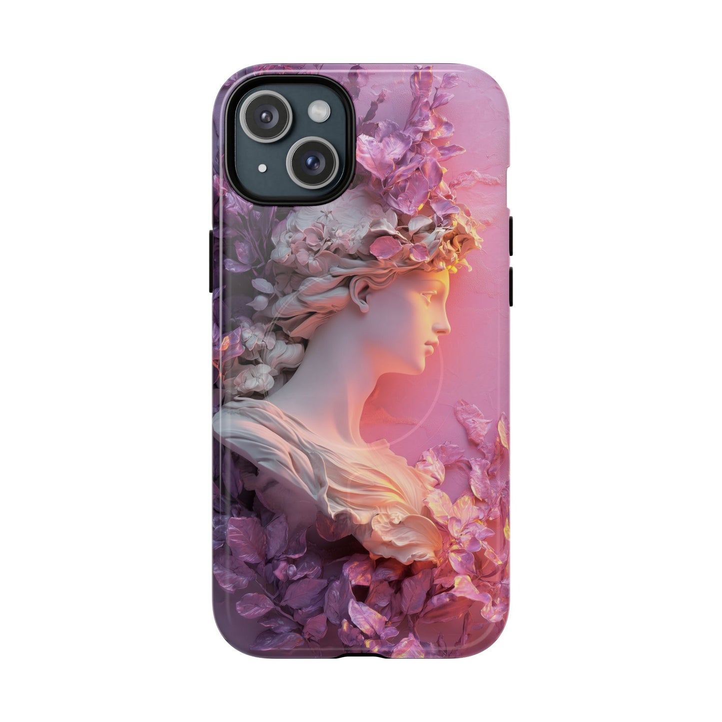 Elegant Floral Tough Magnetic Case for iPhone - Aesthetic Protection