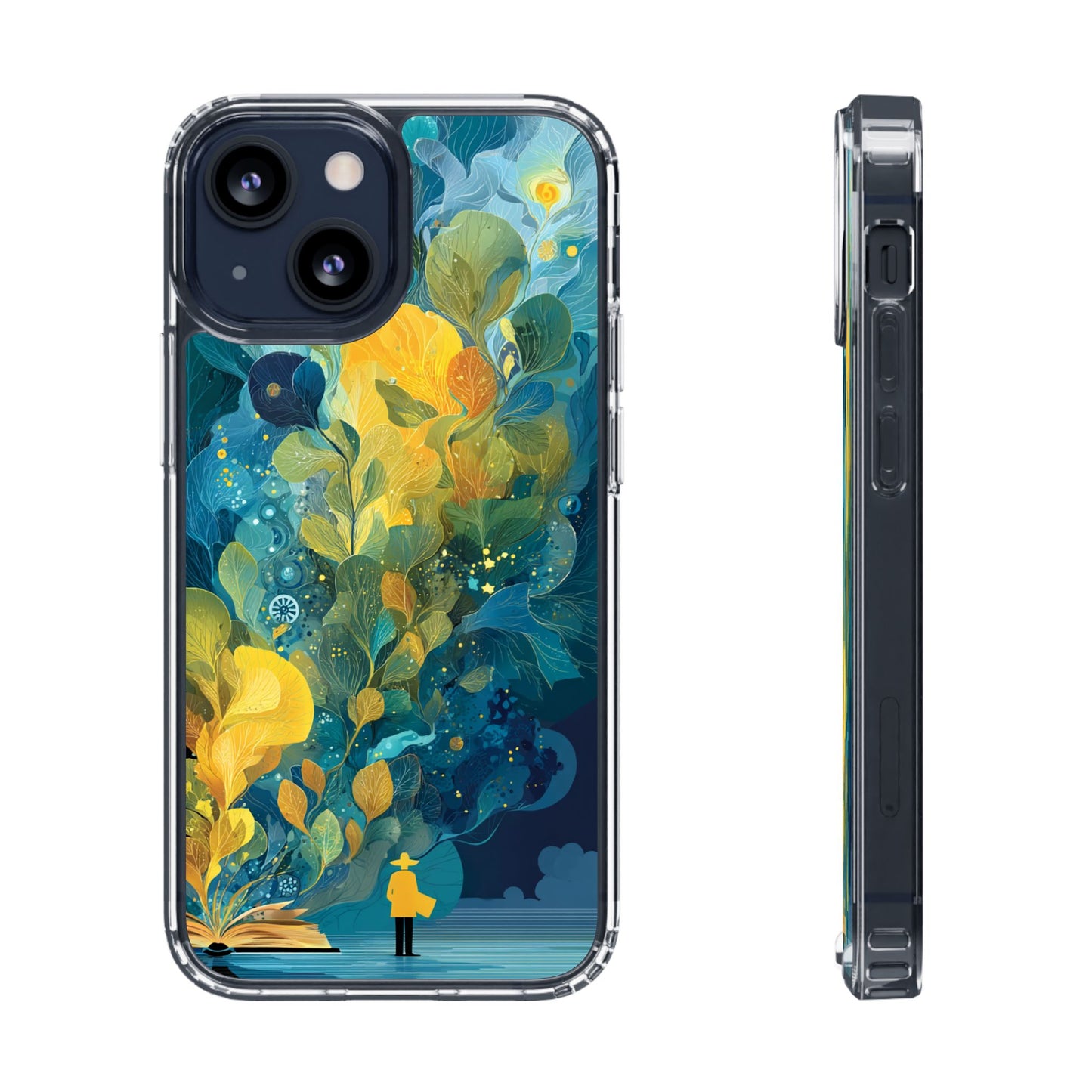 Artistic Reader Clear Phone Case - Design for Creative Souls