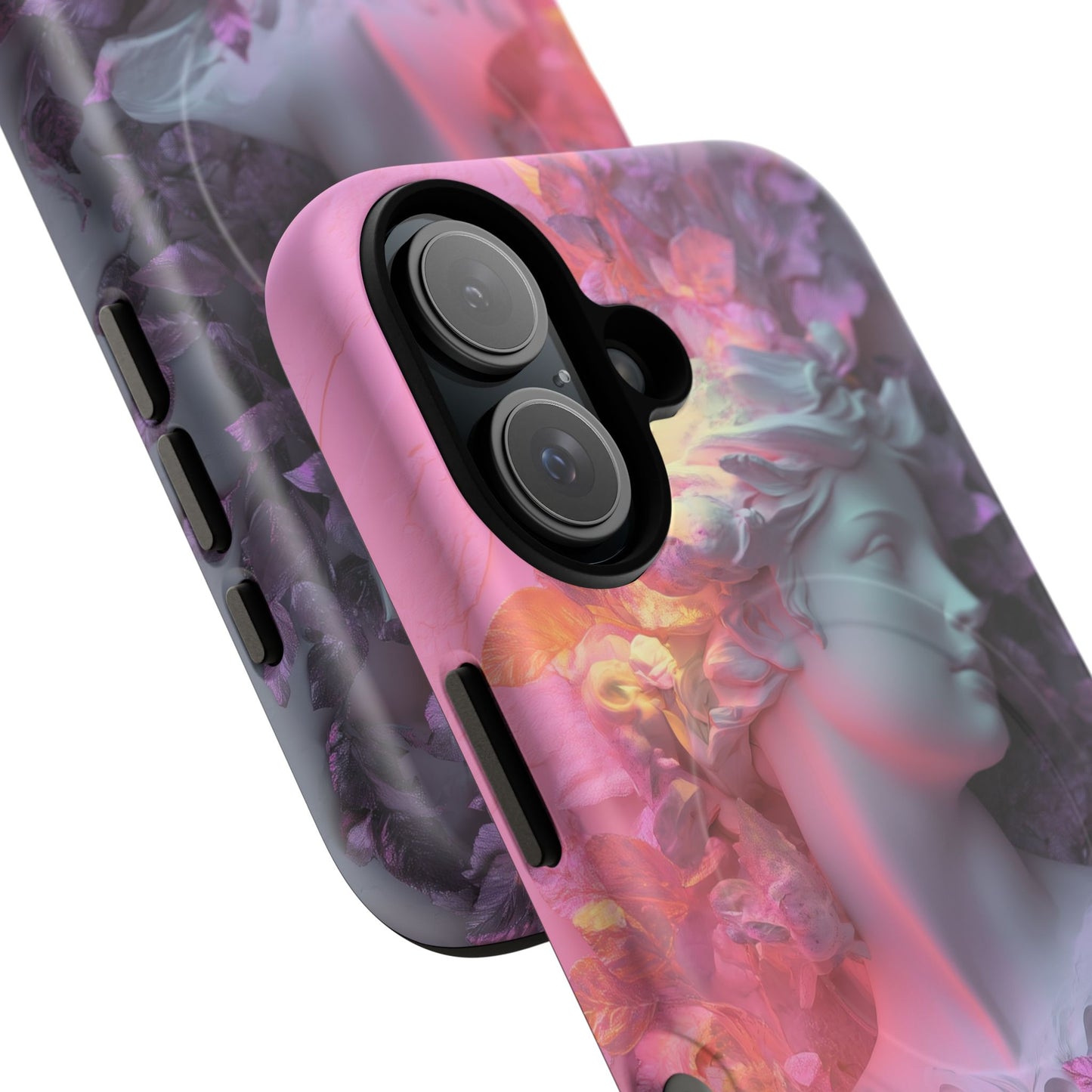 Artistic Tough Magnetic iPhone Case - Floral Goddess Design