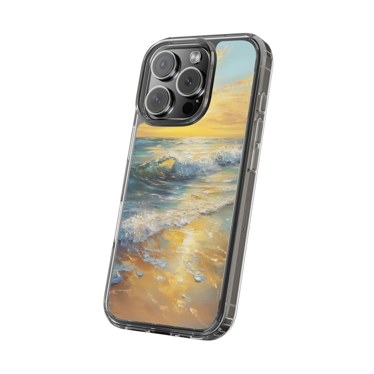 Ocean Sunset Clear iPhone Case – Radiant Coastal Glow with Vibrant Horizon Hues