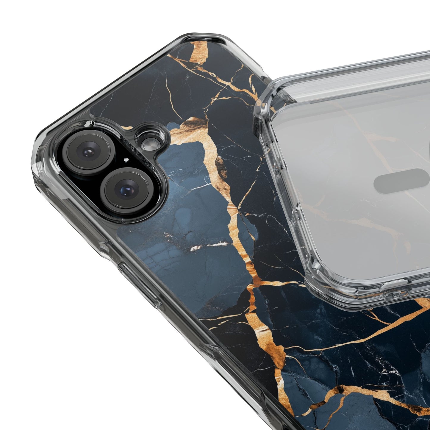 Sleek Marble Magnetic Clear iPhone Case