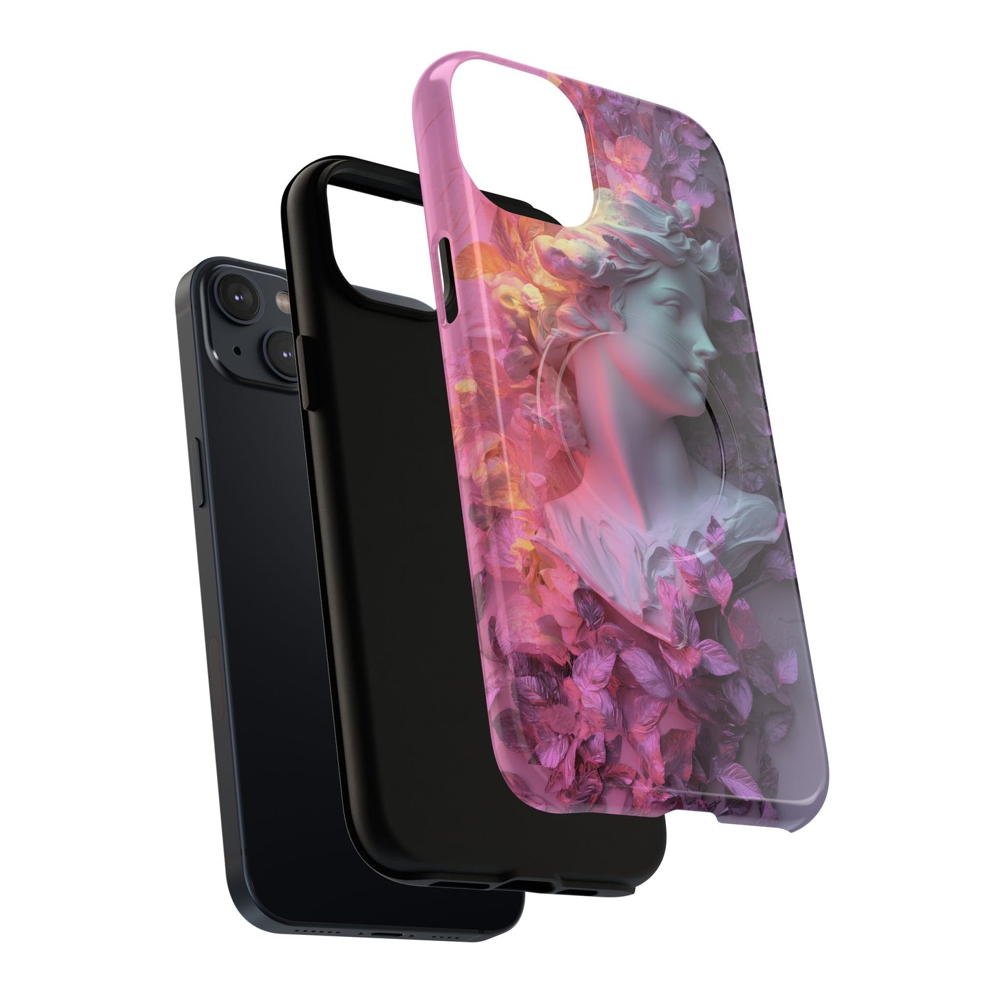 Artistic Tough Magnetic iPhone Case - Floral Goddess Design