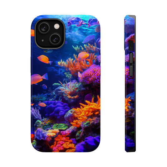 Prismatic Coral Reef Glow Magnetic Tough iPhone Case