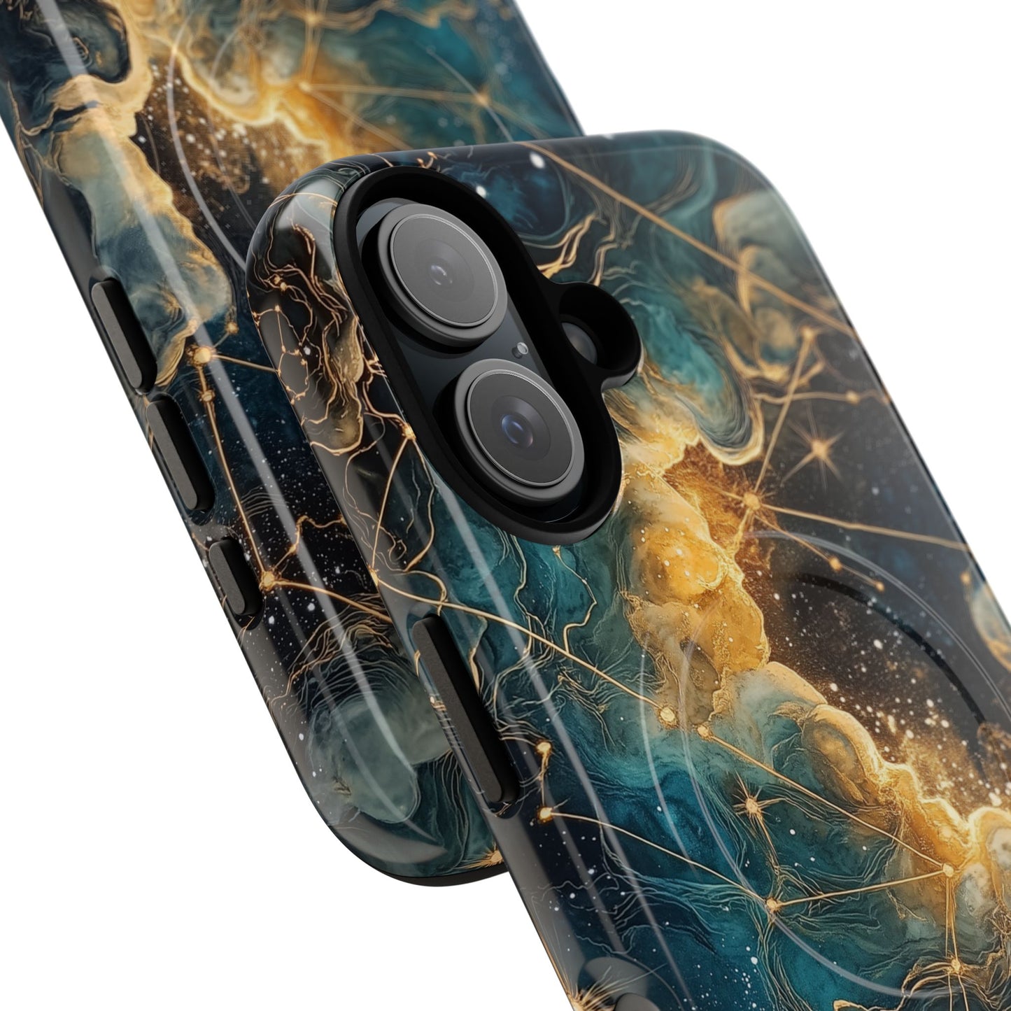 Cosmic Tough Magnetic iPhone Case - Nebula Design, Durable Protection