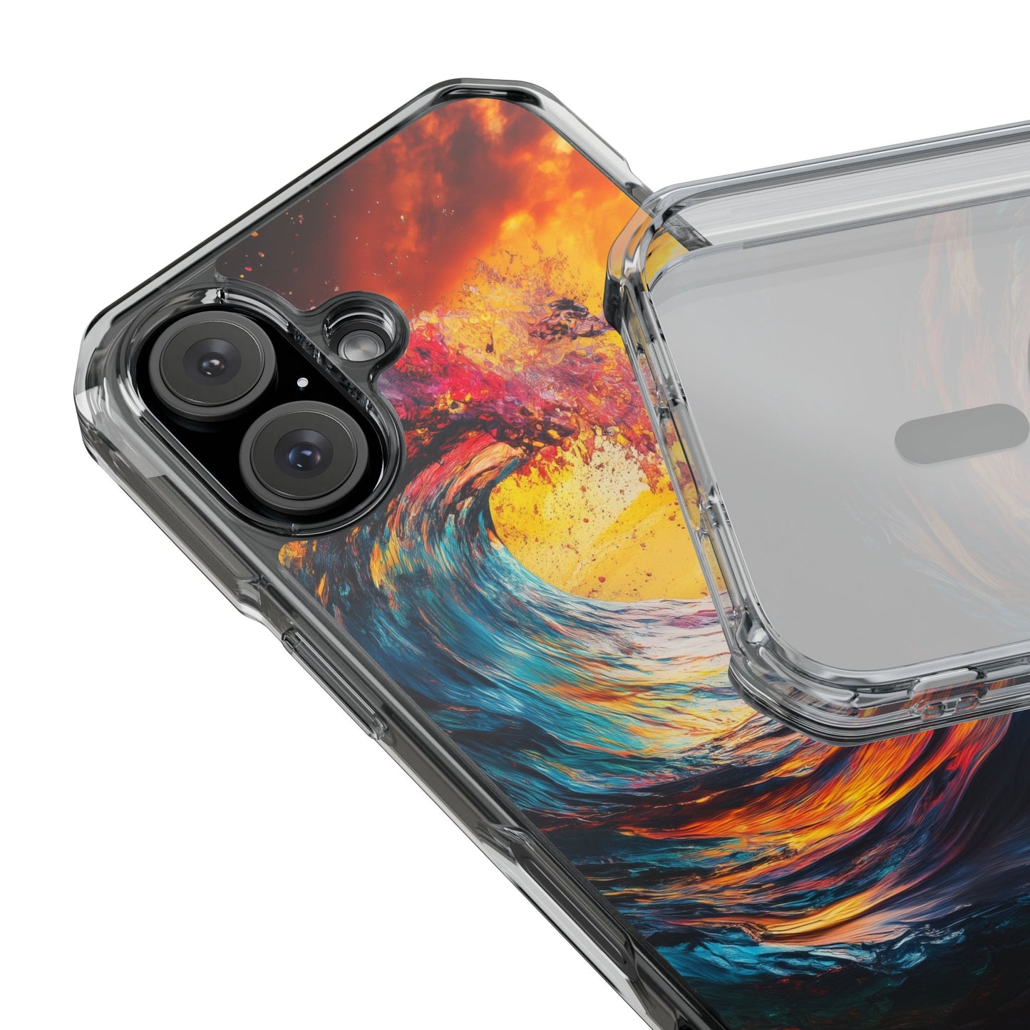 Radiant Sunset Swell Magnetic Clear iPhone Case
