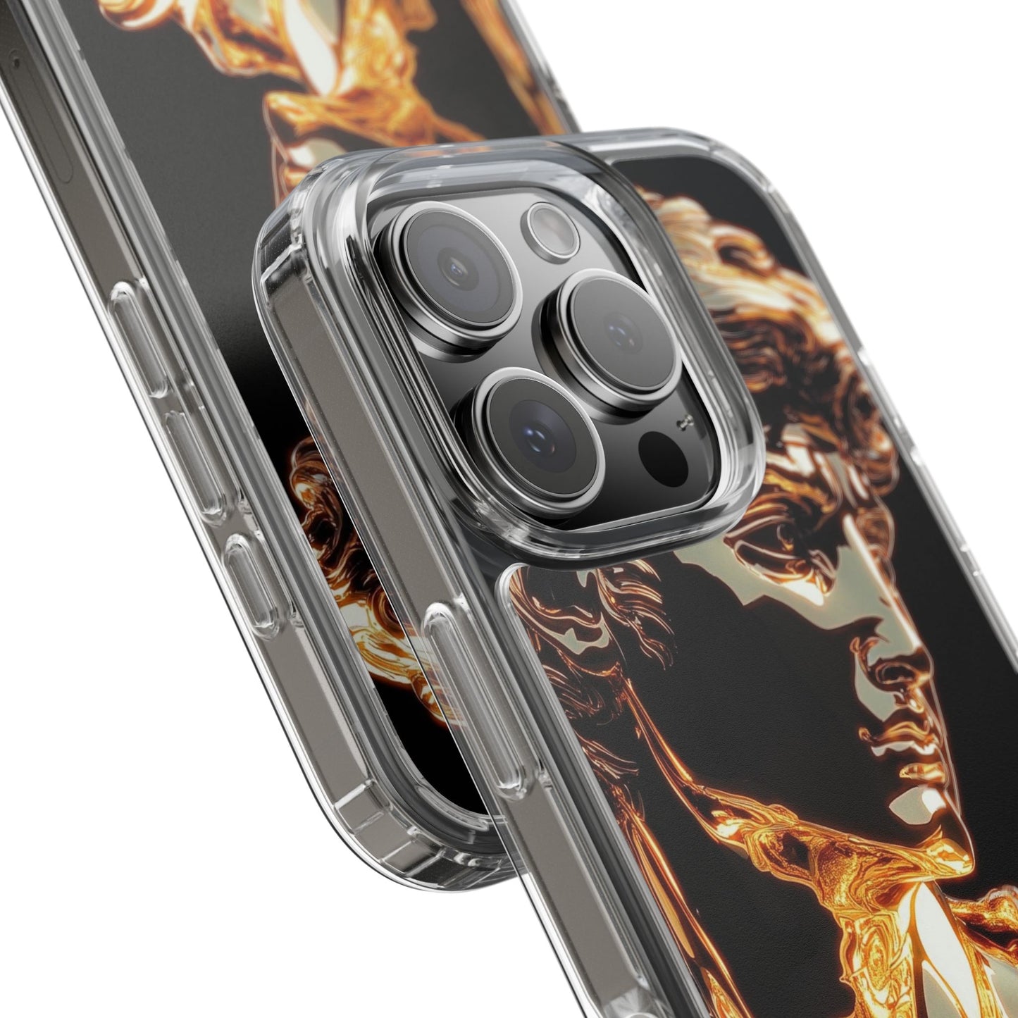 Gold David Sculpture Phone Case – Renaissance Inspired Luxury Art Design