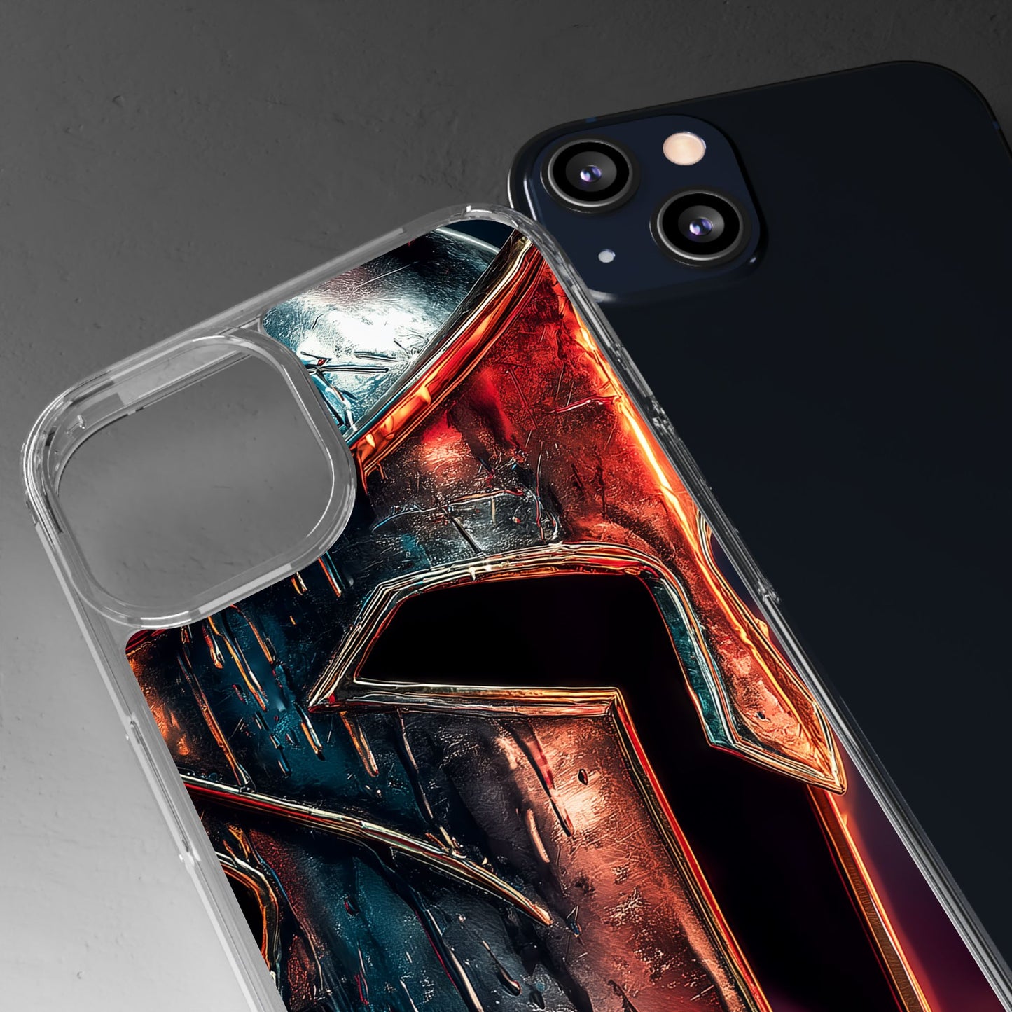 Battle Ready Clear Phone Case - Heroic Spartan Design