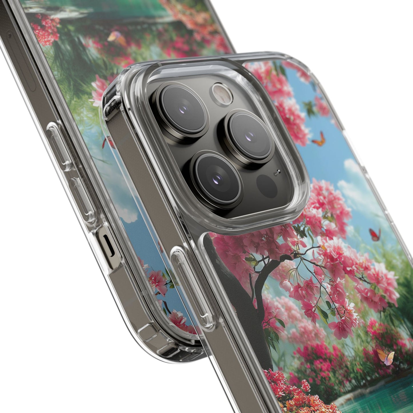 Enchanted Blossom Tree Clear iPhone Case – Boho Floral Nature Design