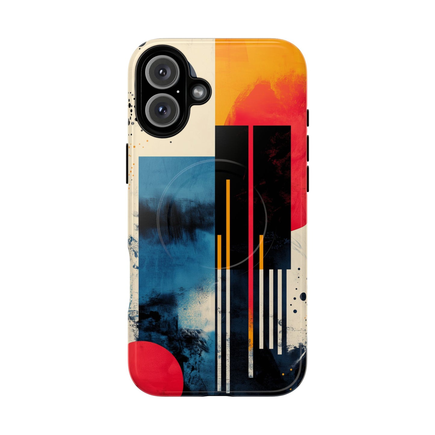 Abstract Tough Magnetic Phone Case - Colorful Geometric Design