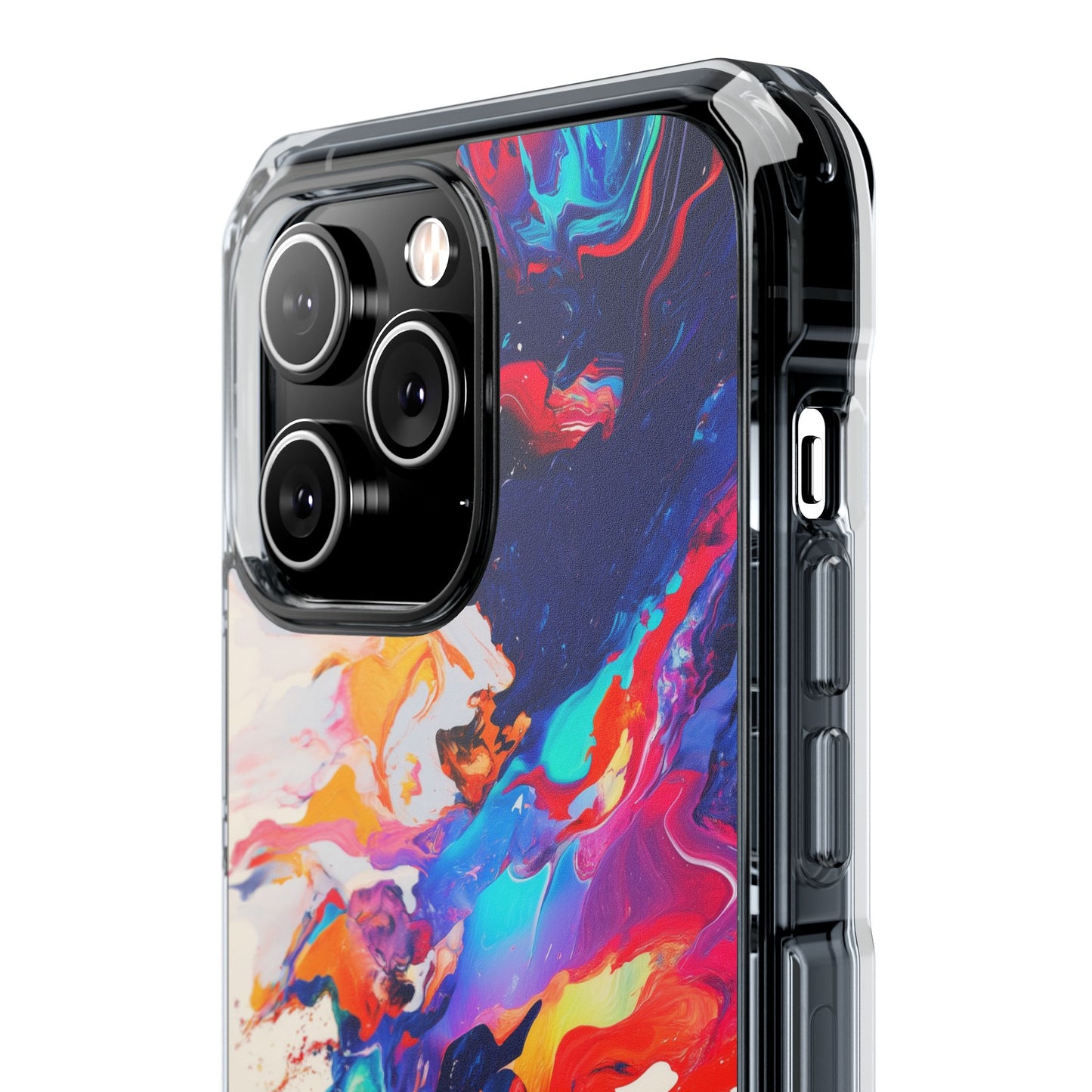 Vibrant Colorful Abstract Phone Case – Magnetic Clear Case for Bold & Stylish Protection