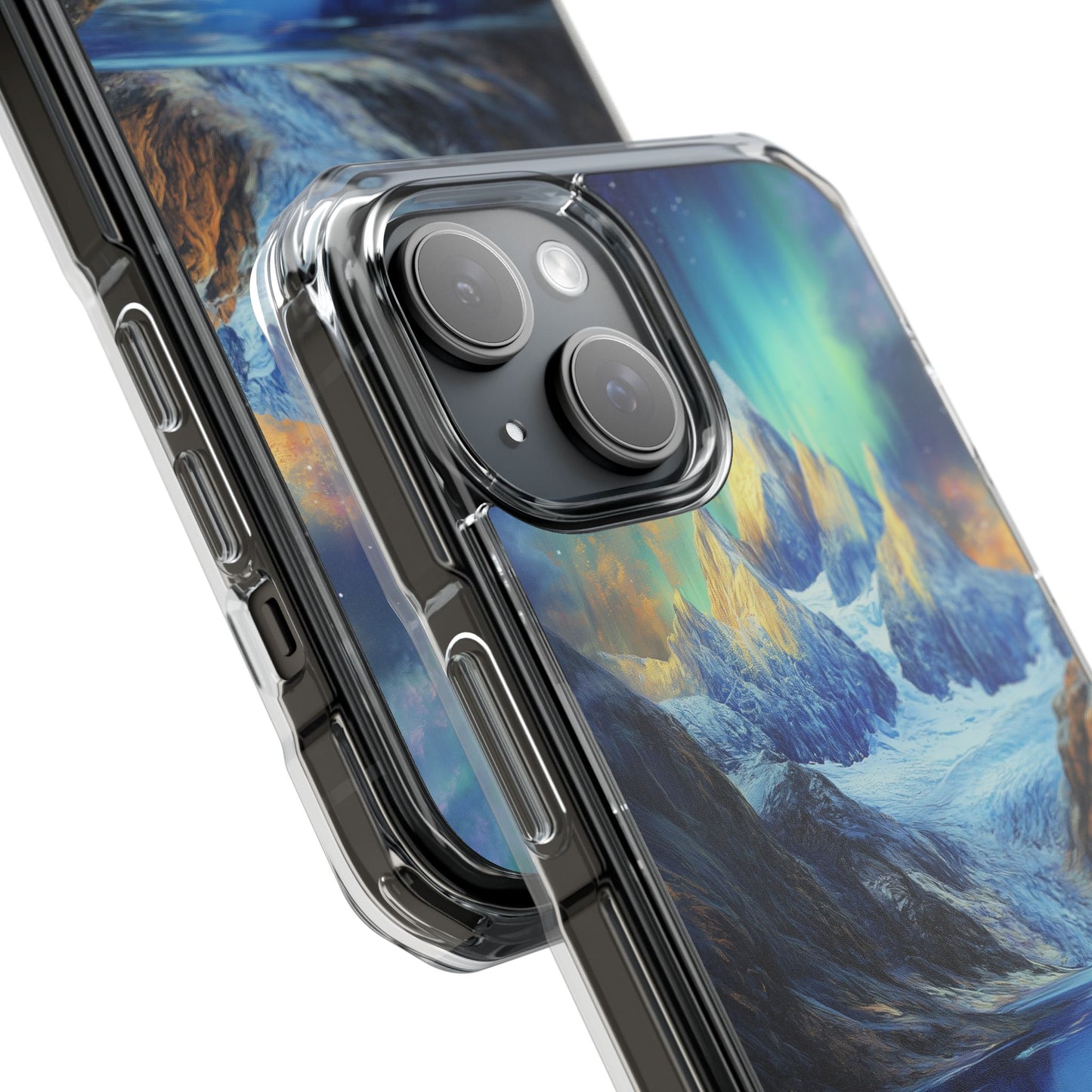 Glacial Majesty Oil Painting Magnetic Clear Impact iPhone Case