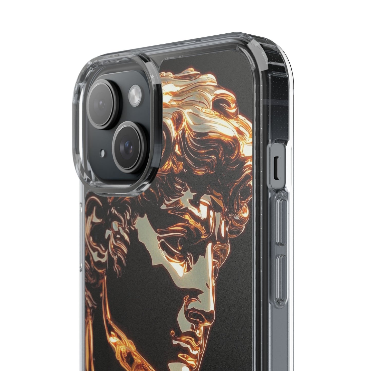 Gold David Sculpture Phone Case – Renaissance Inspired Luxury Art Design