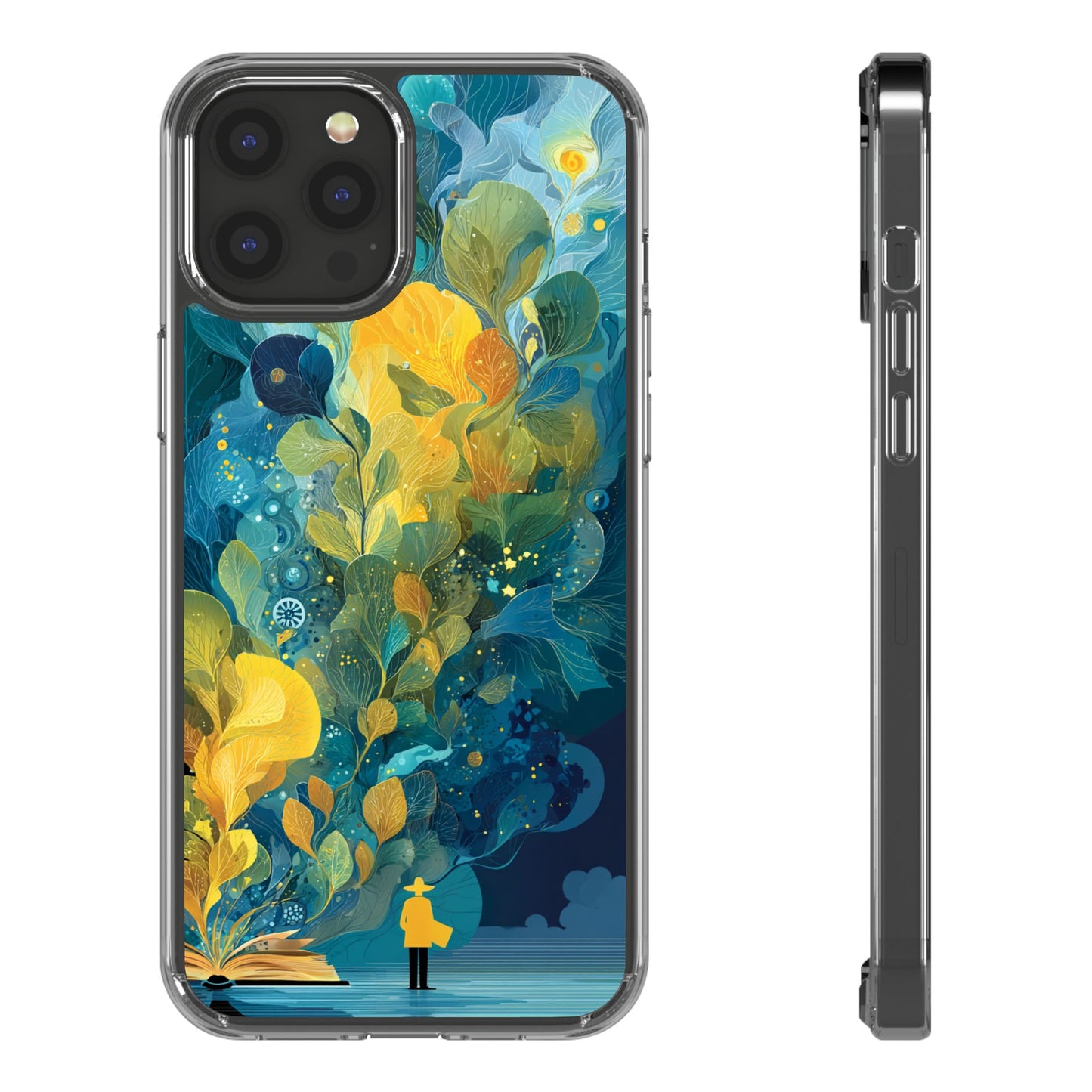 Artistic Reader Clear Phone Case - Design for Creative Souls