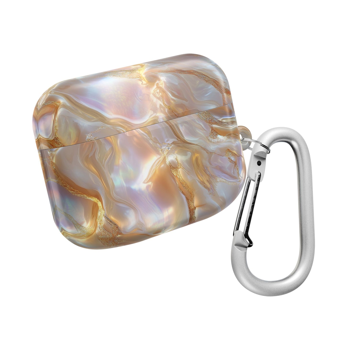 Lustrous Iridescent Gold & Mother of Pearl AirPod Case