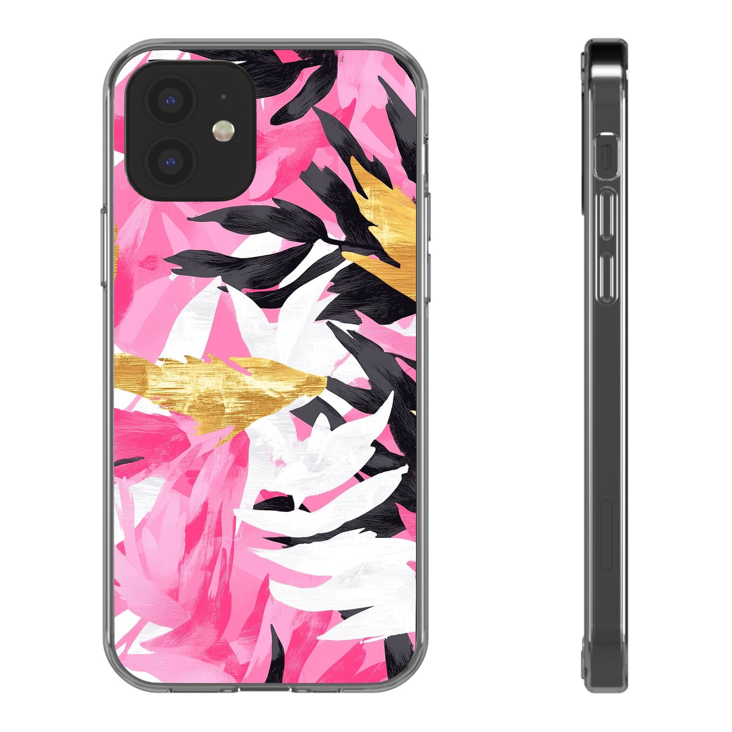 Floral Clear iPhone Case - Stylish Protection with Colorful Design