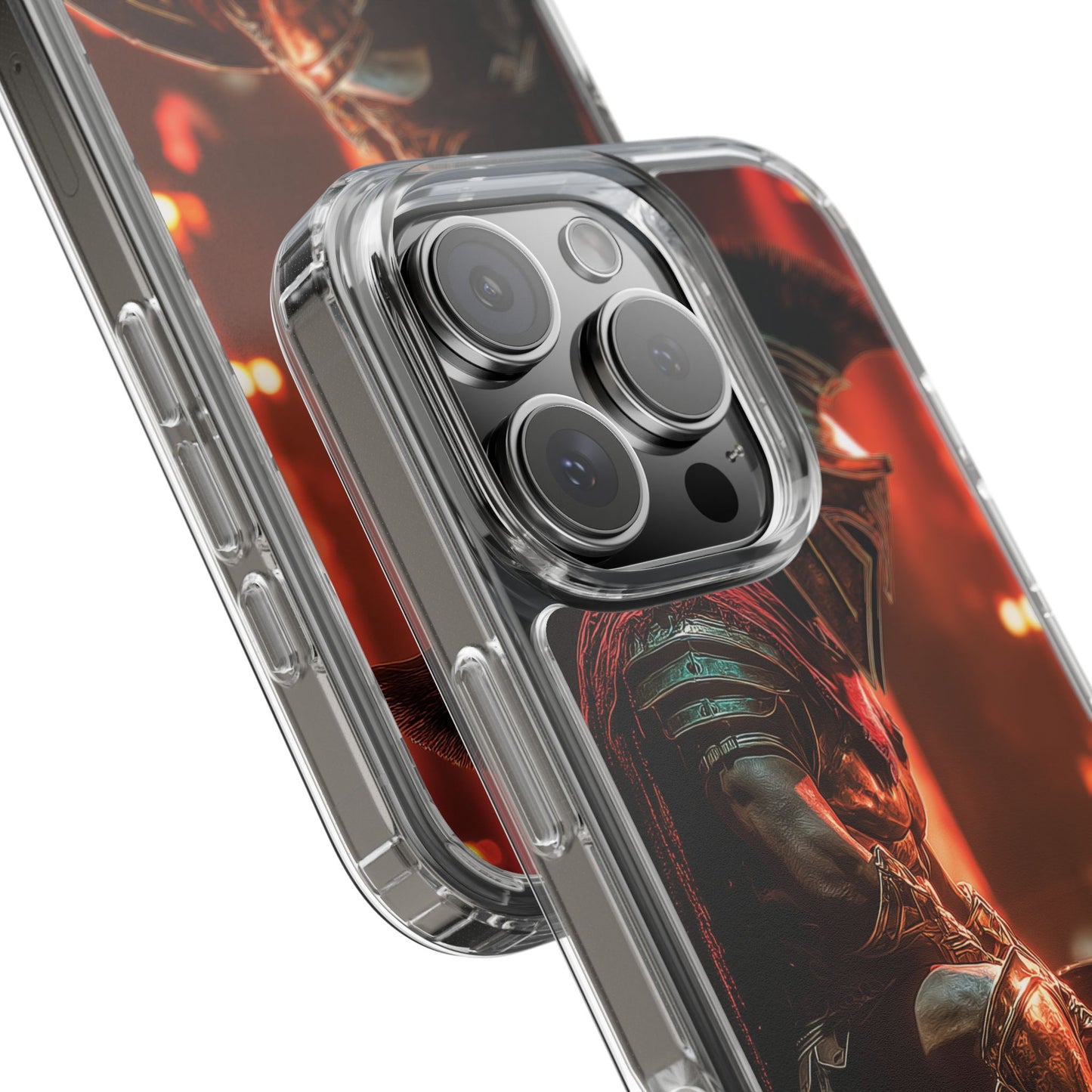 Leonidas Edition Spartan Warrior iPhone Case – Rugged Clear Protection with Bold Battle Inspired Design