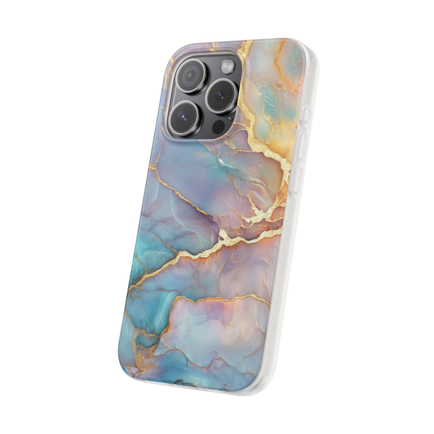 Golden Ocean Marble iPhone Flexi Case