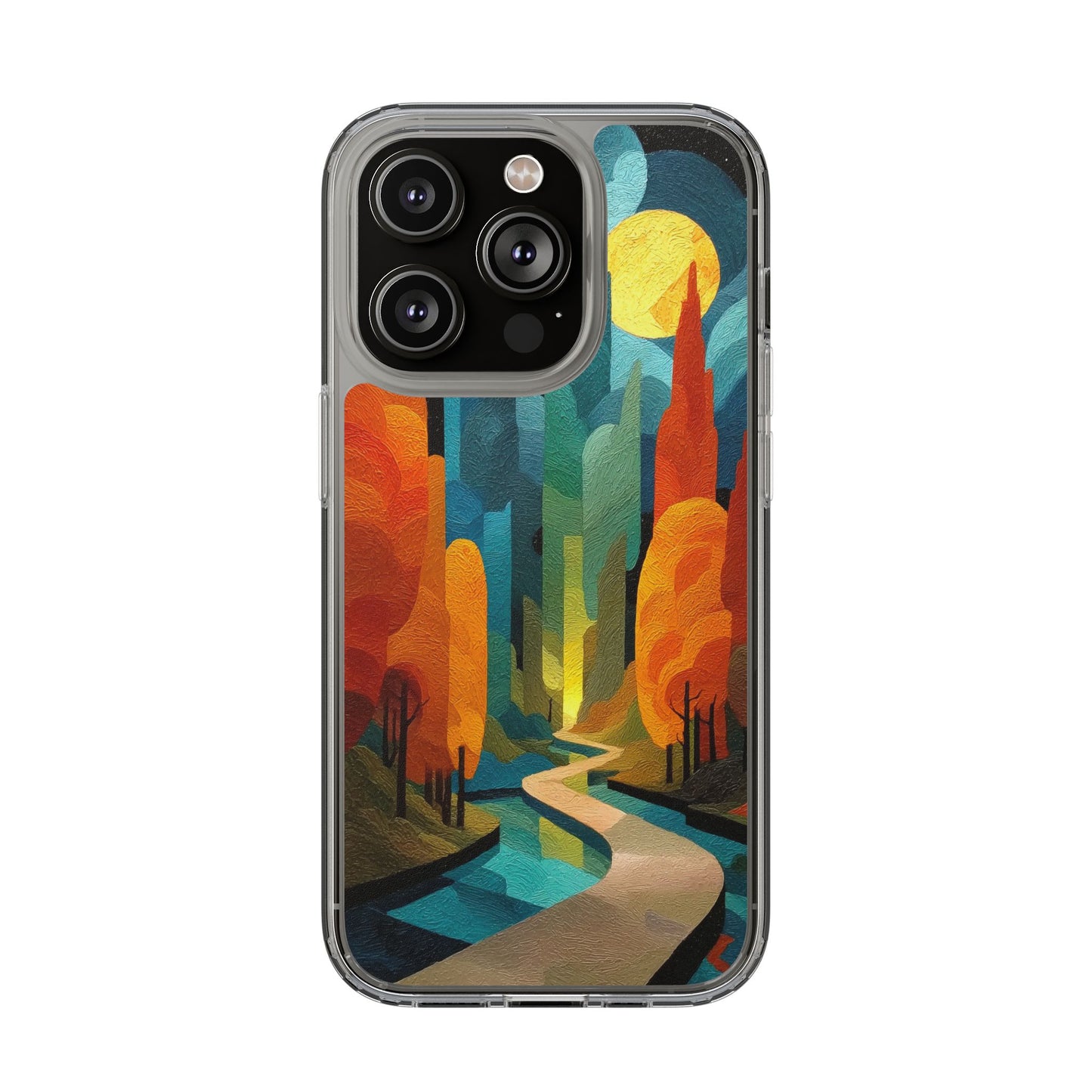 Vibrant Deep Art Landscape Phone Case - Clear Protective Cover for Nature Lovers