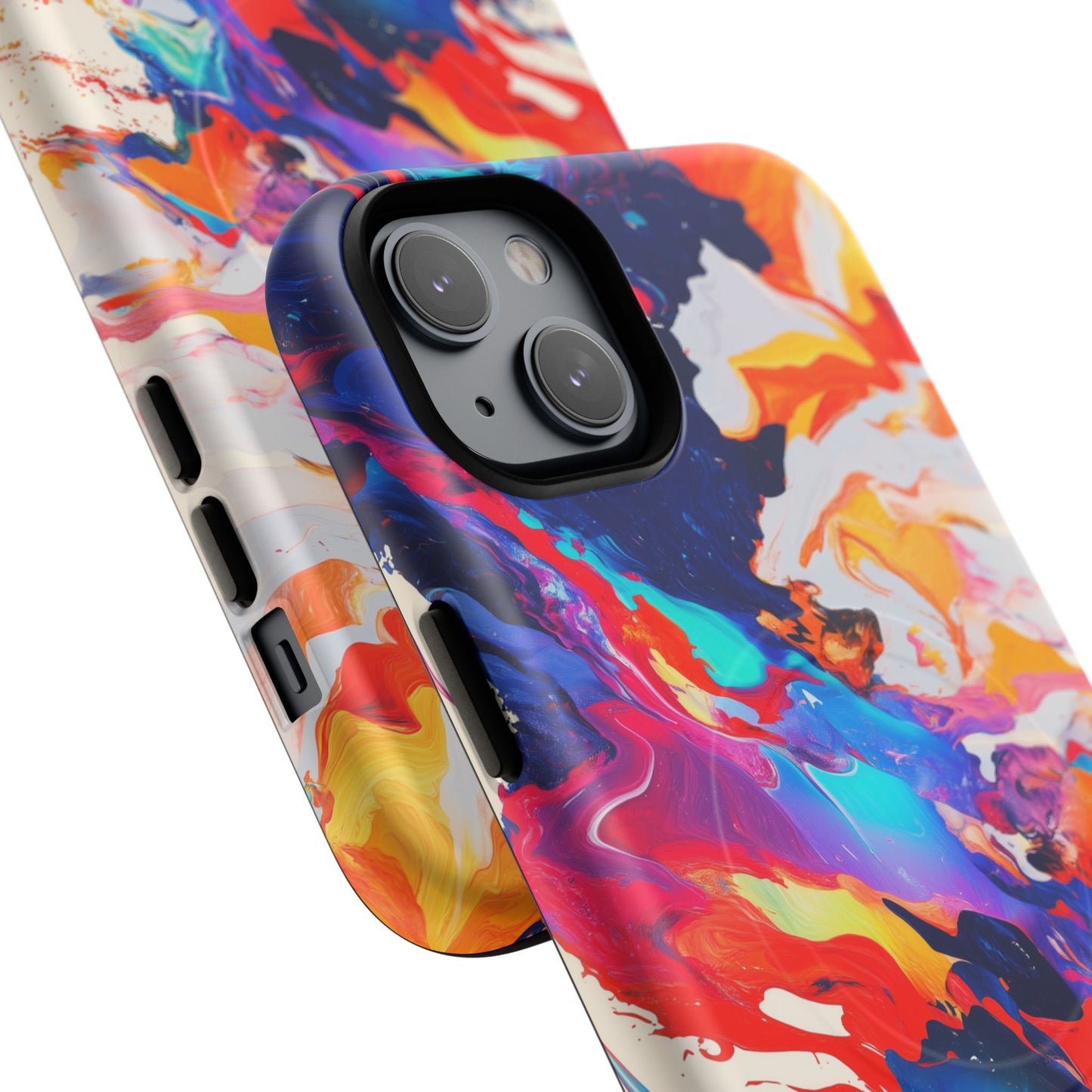 Vibrant Tough Magnetic Case - Color Splash Design for iPhone