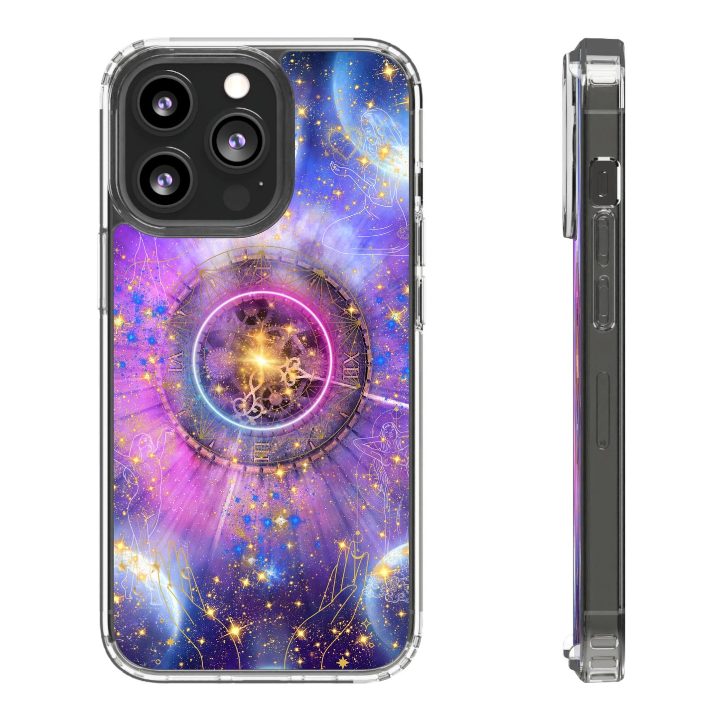 Stardust Dreams Clear iPhone Case – Magical Galaxy Art for Astrology Lovers