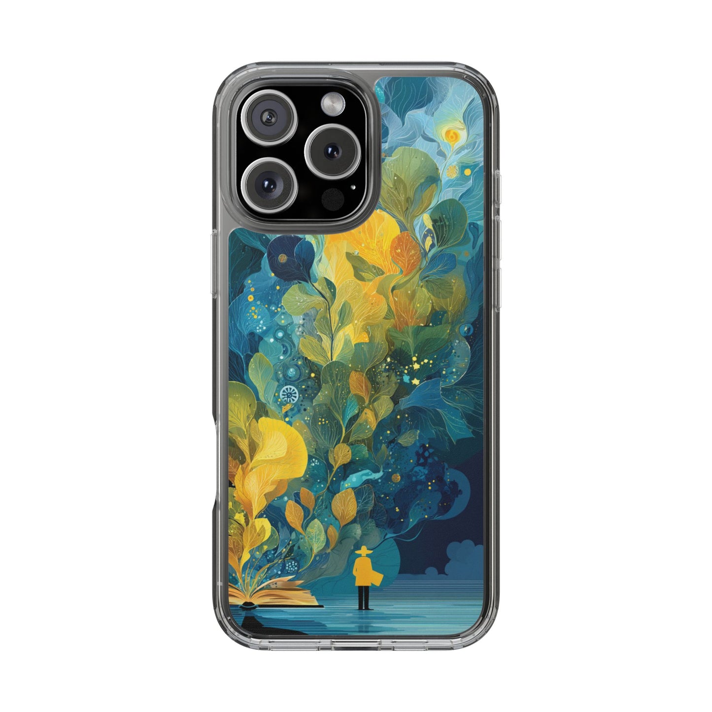 Artistic Reader Clear Phone Case - Design for Creative Souls