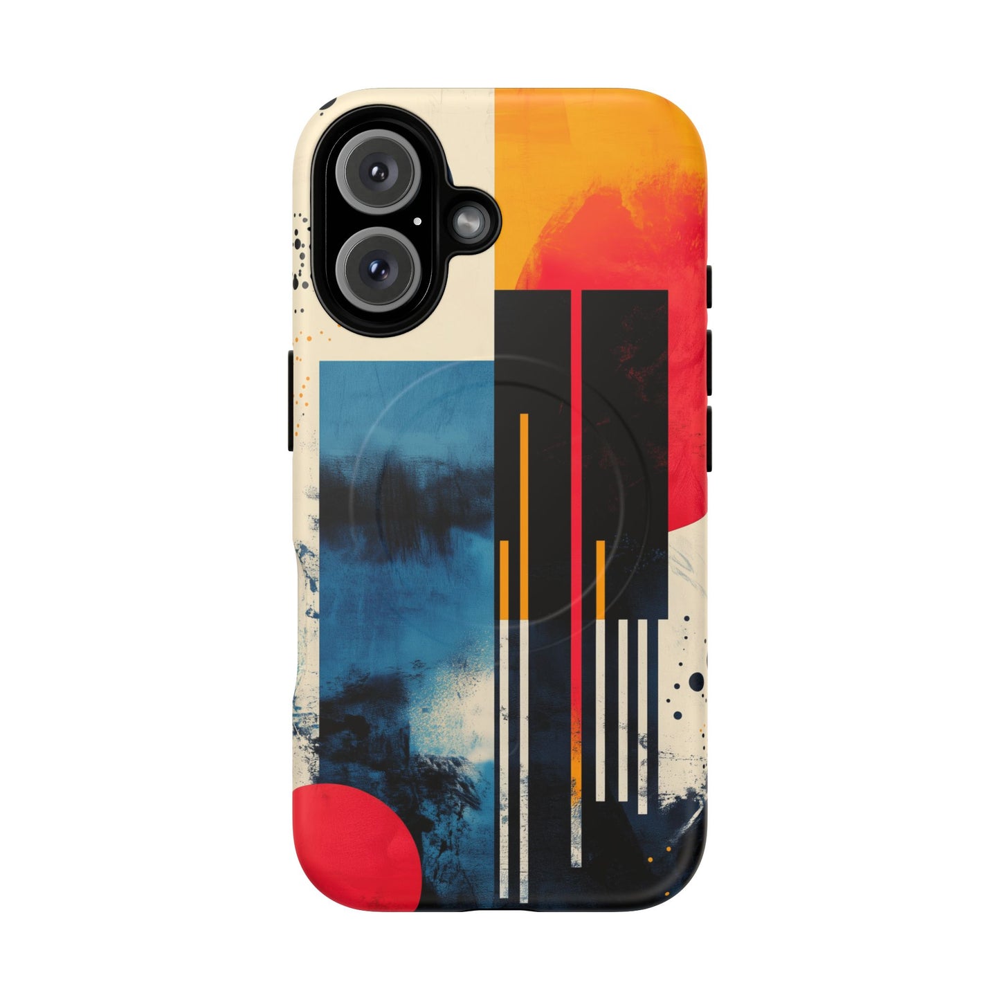Abstract Tough Magnetic Phone Case - Colorful Geometric Design