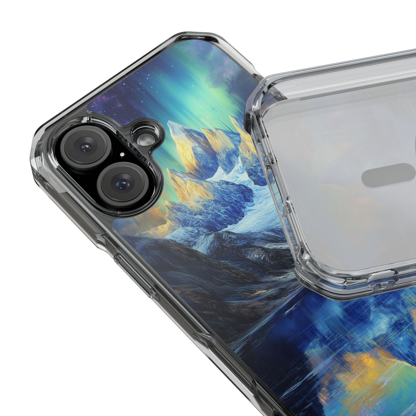 Glacial Majesty Oil Painting Magnetic Clear Impact iPhone Case