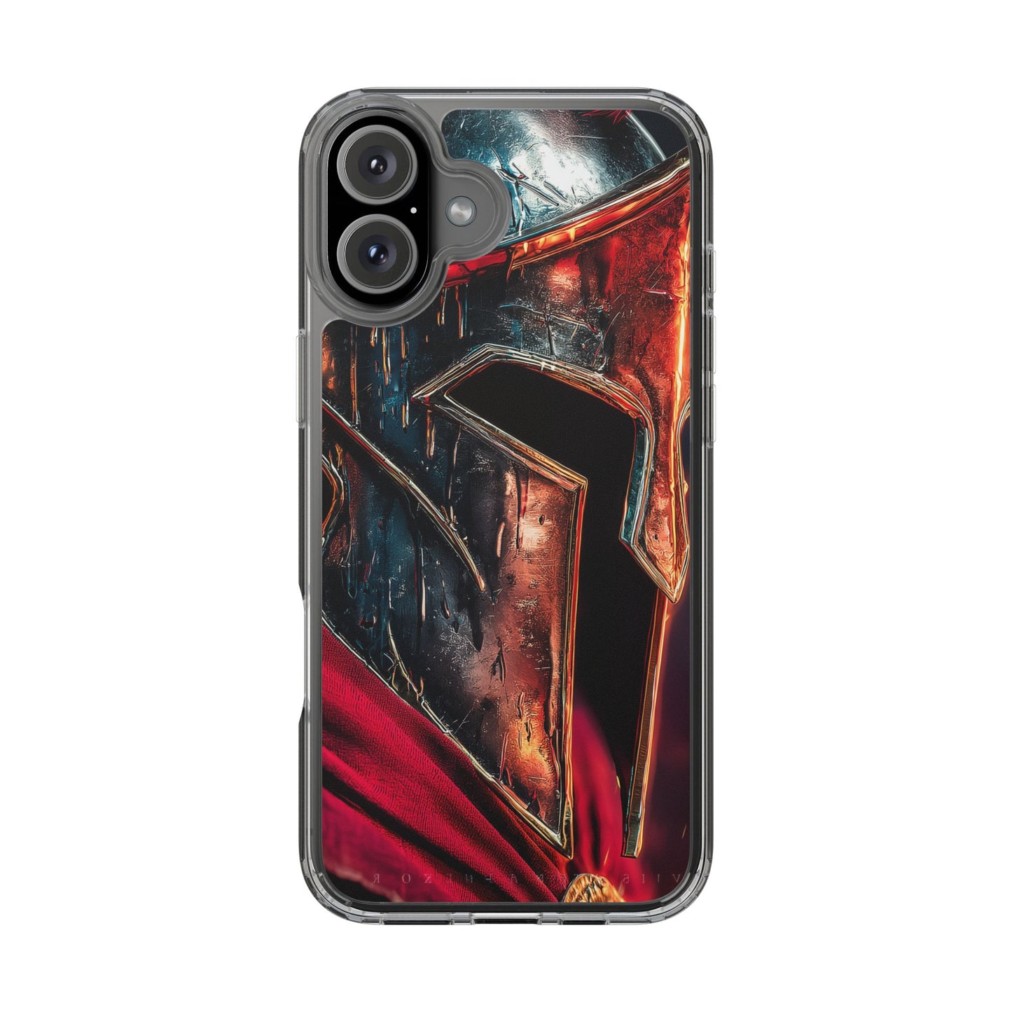 Battle Ready Clear Phone Case - Heroic Spartan Design
